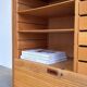 Vintage tambour cabinet - archive in oak