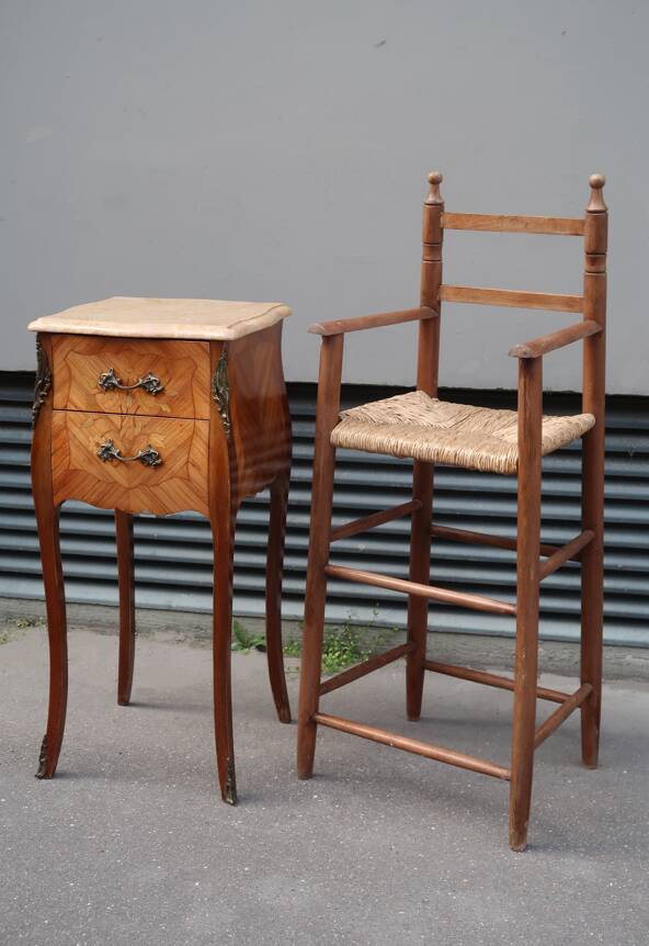 Chaise haute pour enfant vintage