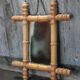 Wooden bamboo imitation mirror, antique mirror, hanging mirror