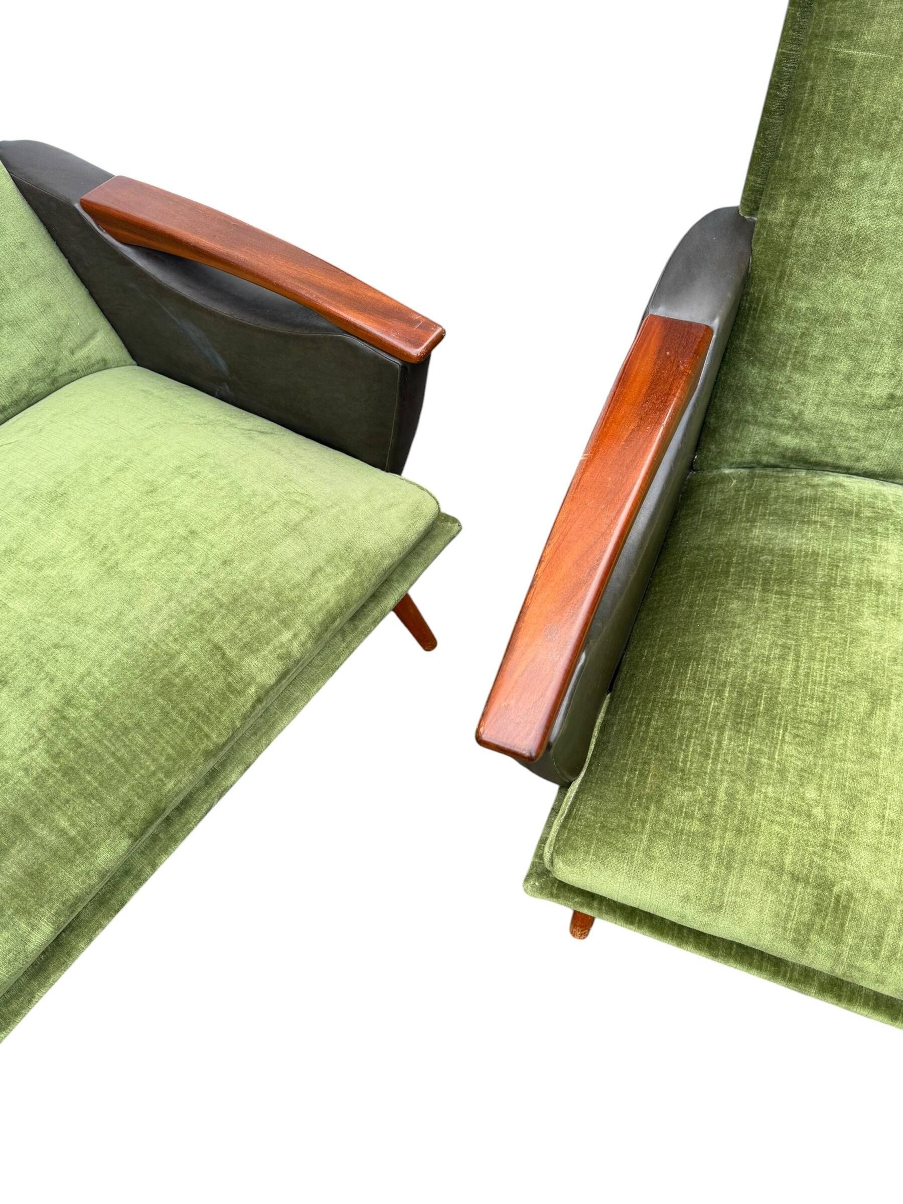 Canapé et 2 chaises Mid-Century Modernes