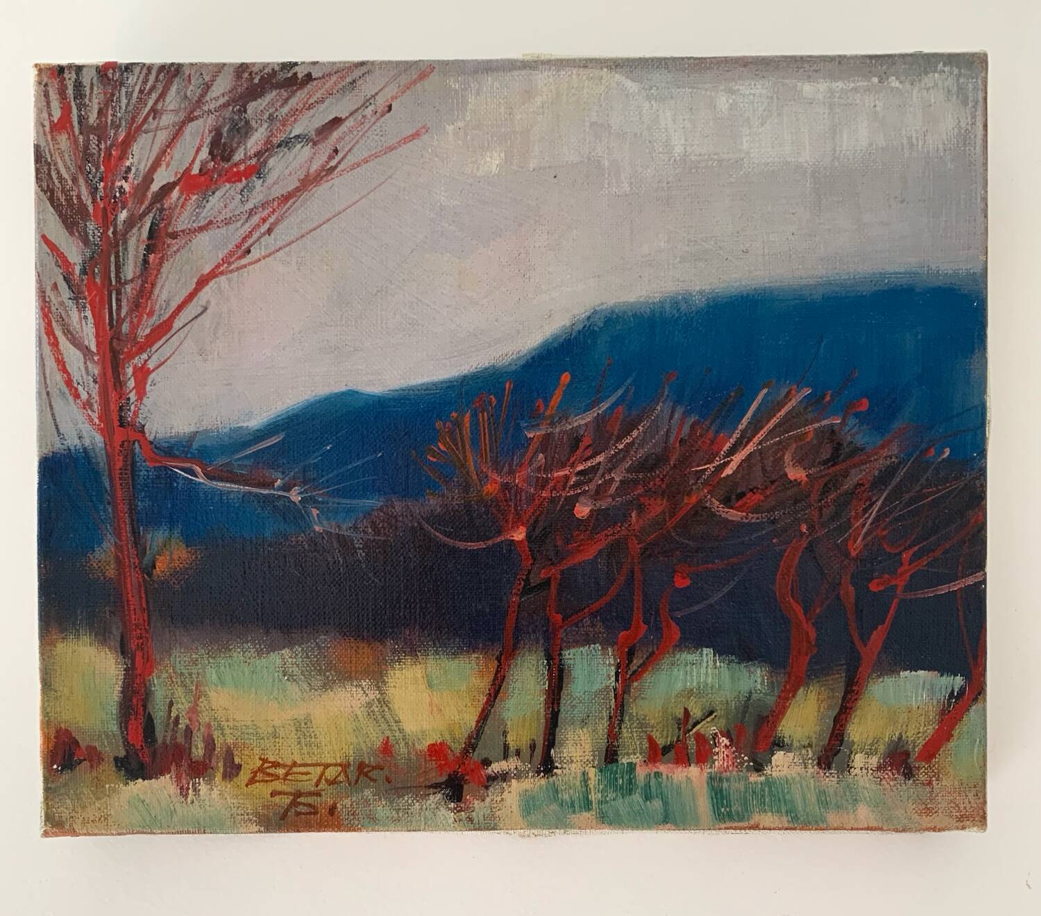Painting on canvas by Raymond Betar, 1975