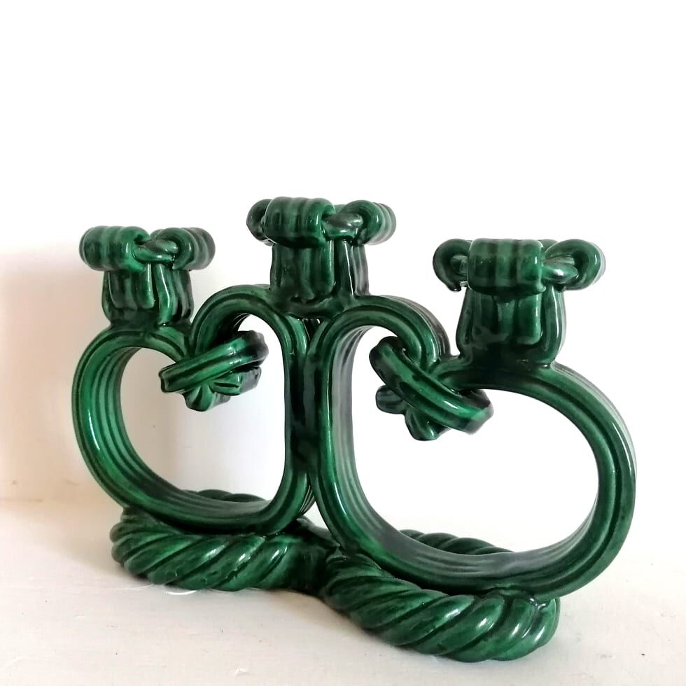 Candle holder slurry style Vallauris, 1950