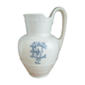 Sarreguemines porcelain pitcher with initials EV Royan