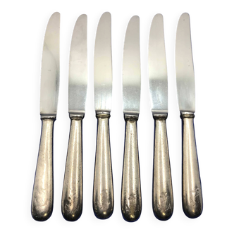 Set of 6 small silver-plated Navy knives from Ercuis