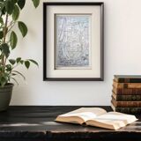 Bois de Boulogne, old map, printed in 1914.