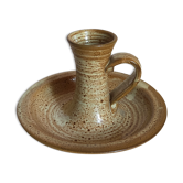 PRODUIT BHV Bougeoir"rat de cave"en grès émaillé clair