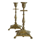 Antique Lion's Paw Candlesticks