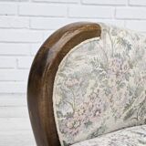 Fauteuil danois années 1955-60 en tissu fleuri multicolore
