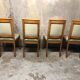 Set of 4 chairs Board Green Velvet