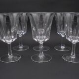 Series of 6 water goblets