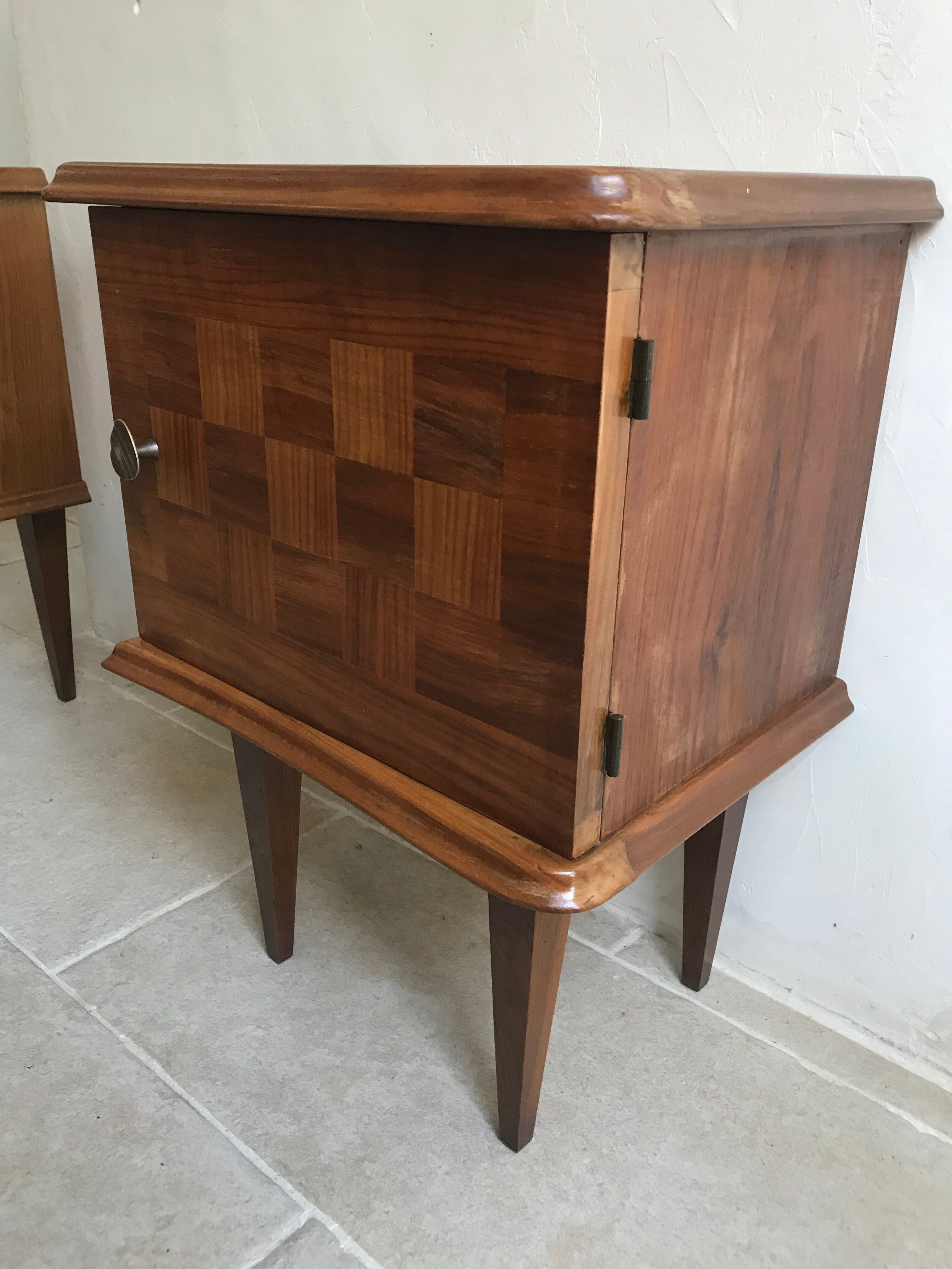 Pair of vintage bedsides