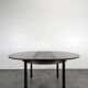 Table scandinave en placage de palissandre à allonge