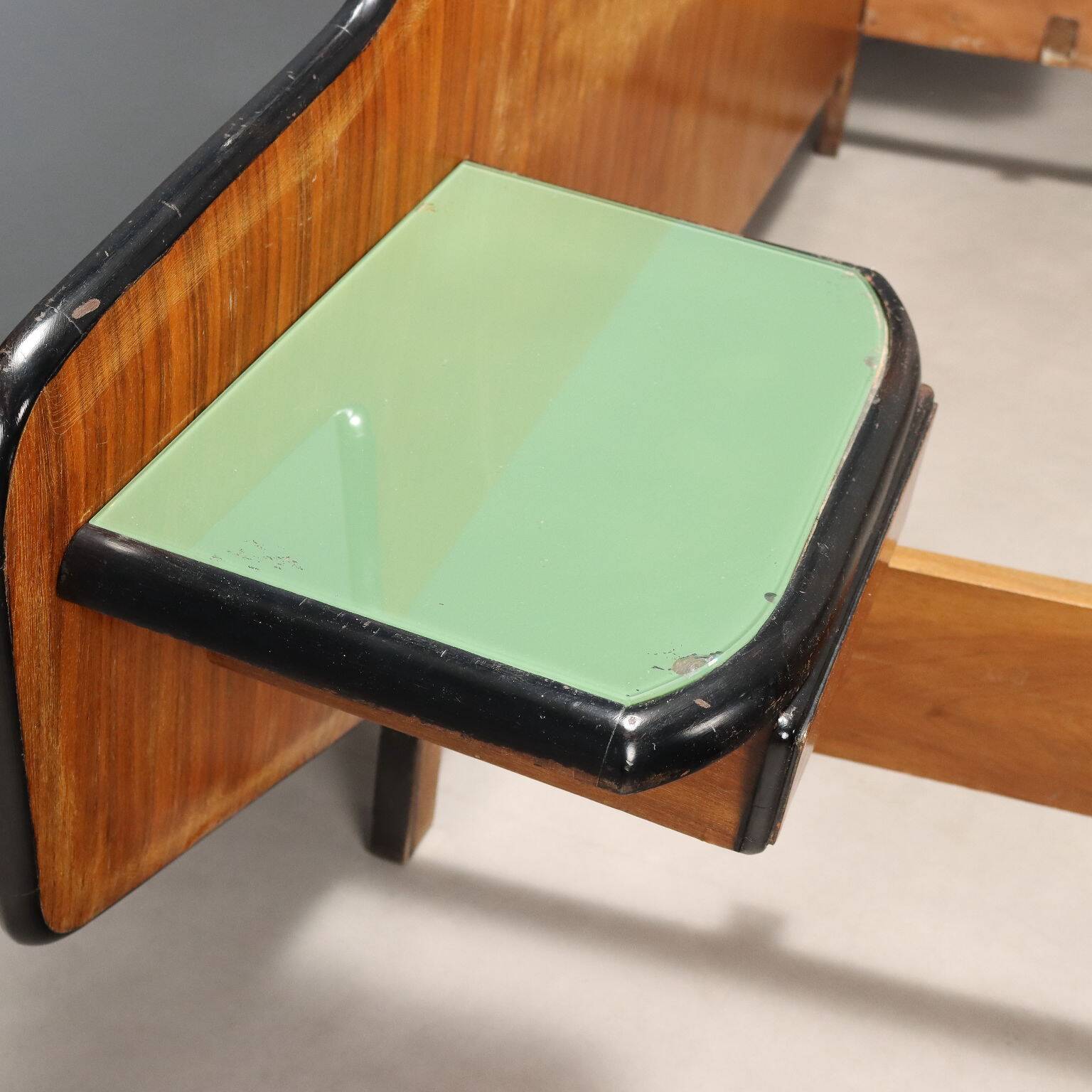 Bed with bedside tables 1950s-60s