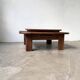 Oak coffee table with a double top