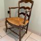 Fauteuil campagnard paillé