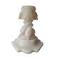 Antique Alabaster Tea Light Holder On Foot, late 1800s