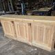 Bistro counter with a Hungarian point design.