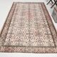 Tapis Vintage en laine classique à bordure marron rose, 5x9 nuances, 168x268Cm