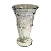 Thick glass standing vase