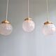 Art Deco satin glass pendant (2 available), 1920s-30s