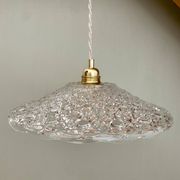 Vintage glass pendant lampshade - tableware collection -