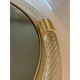 Elegant Round Gold Murano Mirror, Barovier Style