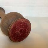 Old trumpet-shaped wooden vase