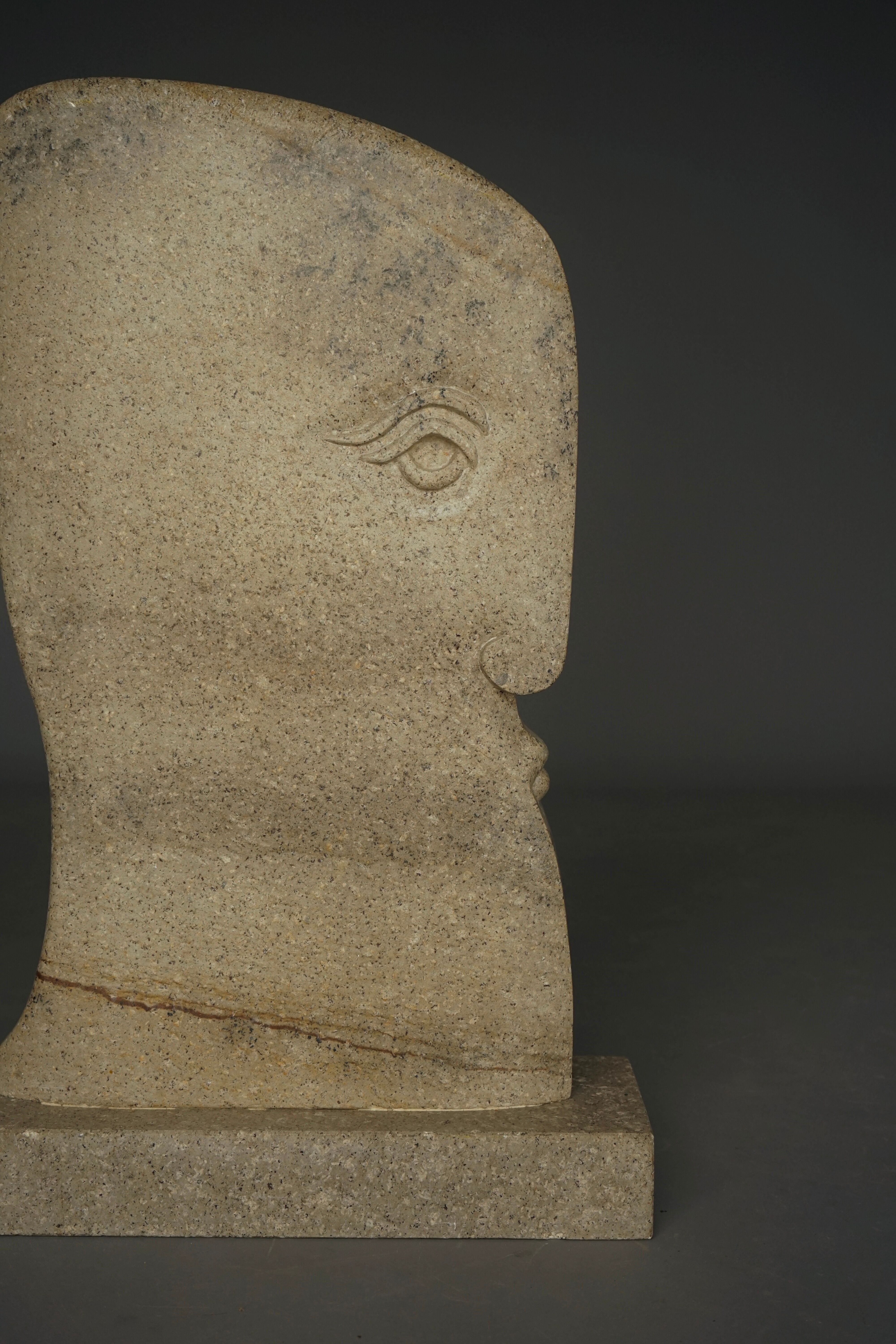 Monumental Sculpture of stylised Head. 1970s
