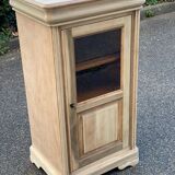 Vitrine bonnetière Louis Philippe rénovée en merisier brut