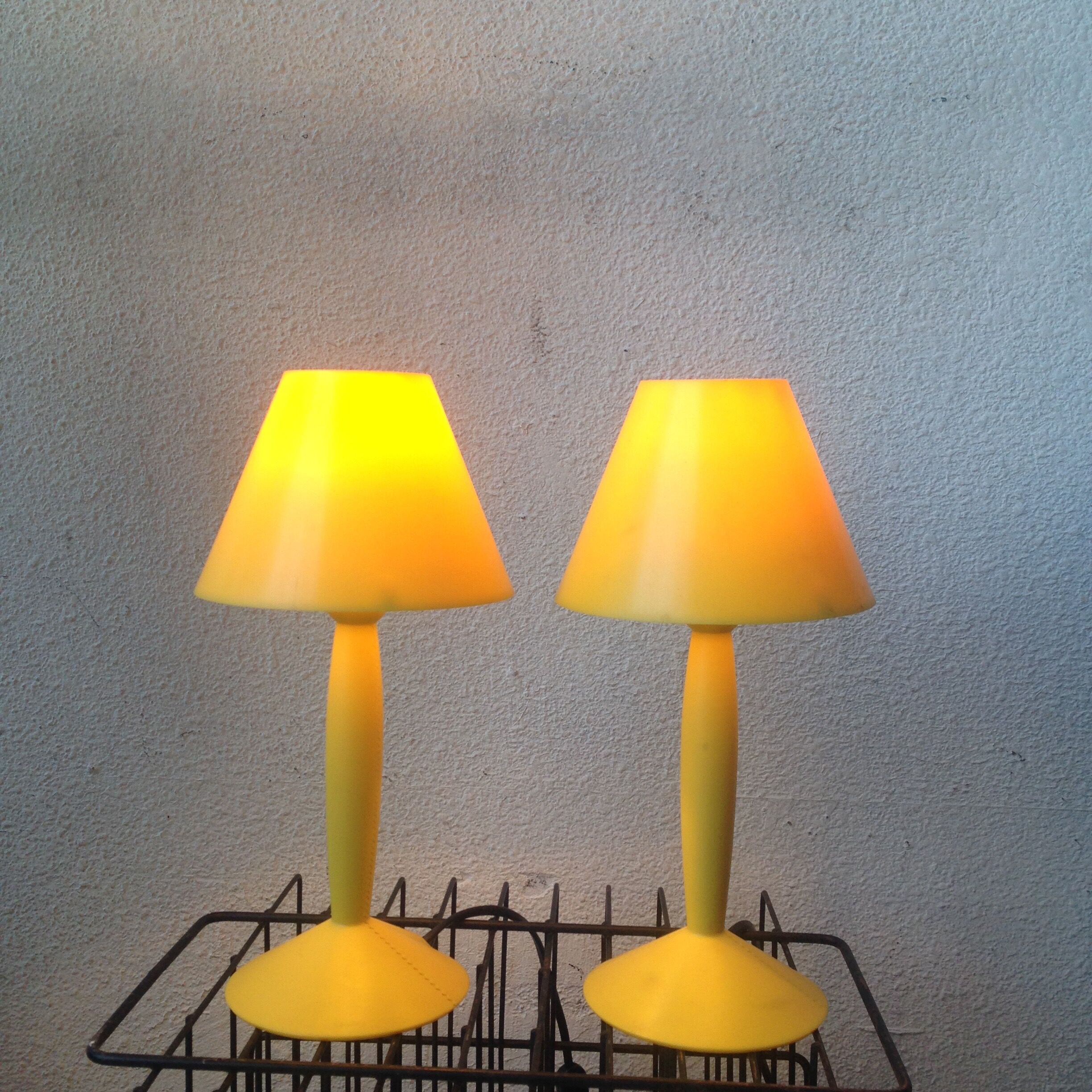 2 Starck lamps 1980 Flos edition