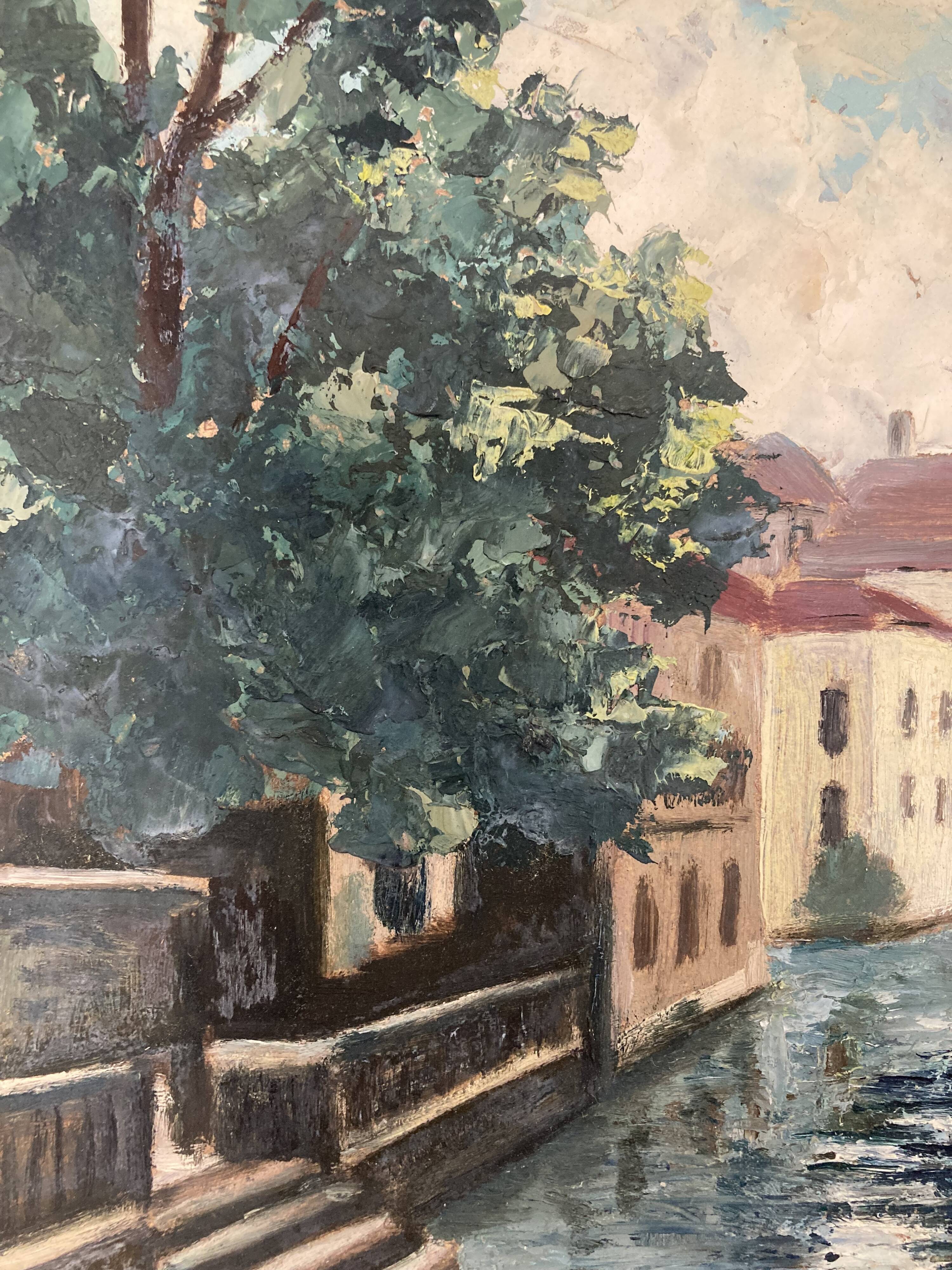 Vintage stream panel oil