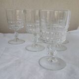 6 verres à pied Quadrille