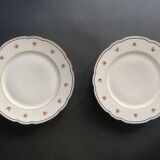 6 Paris porcelain plates, "A la Reine" model, 1890, Damon