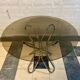 Table vintage en verre fumé