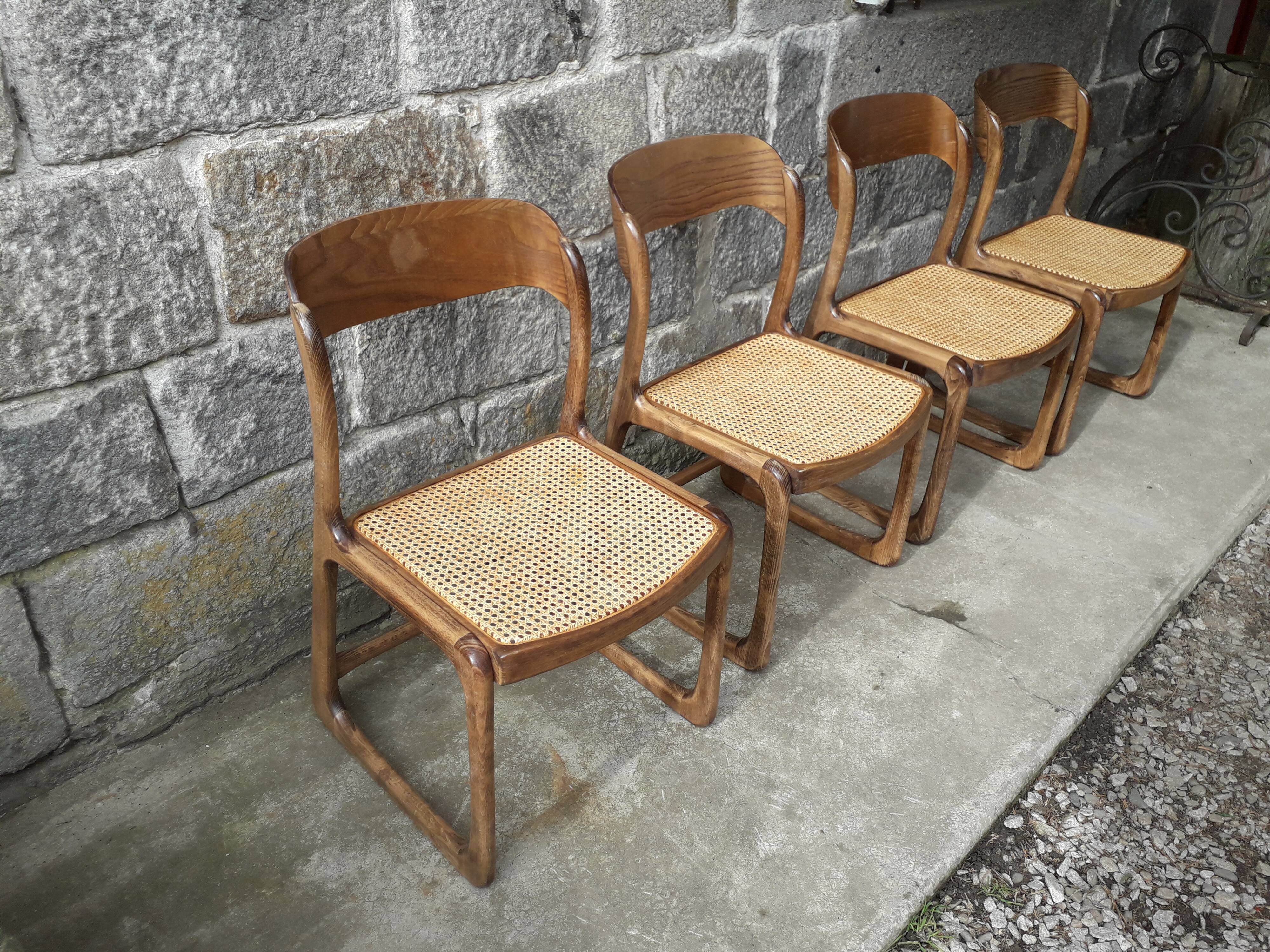 Baumann sled chairs, set of four