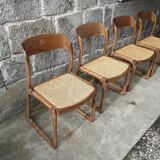 Baumann sled chairs, set of four