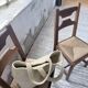 Set 4 chaises rustiques chêne De puydt, Belgique 1970