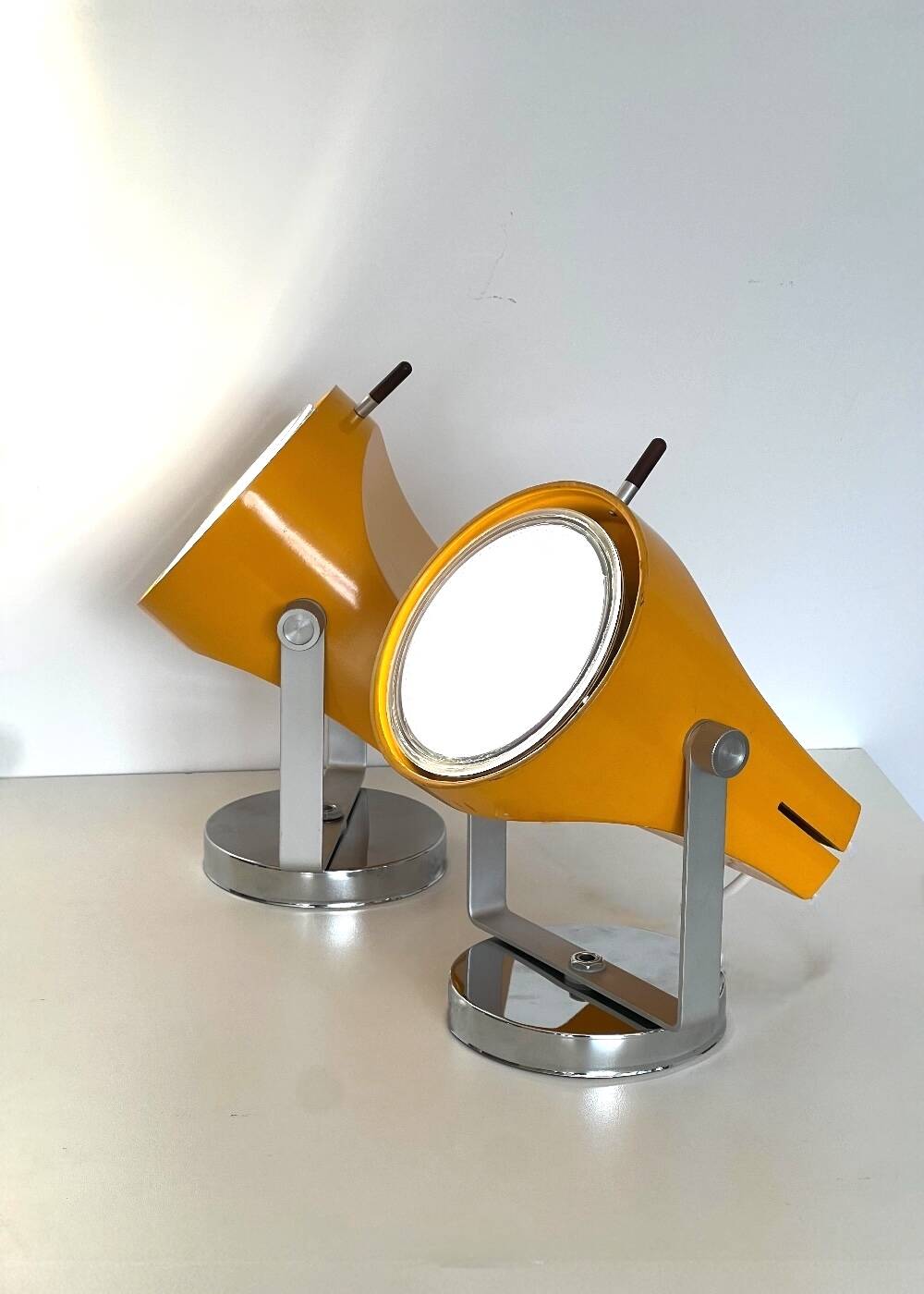 Pair of wall or table lamps designed by E. Fermigier for Disderot 1968