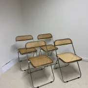 4 chaises Plia par Giancarlo Piretti