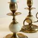 BOUGEOIRS Vintage Onyx Marble and Brass