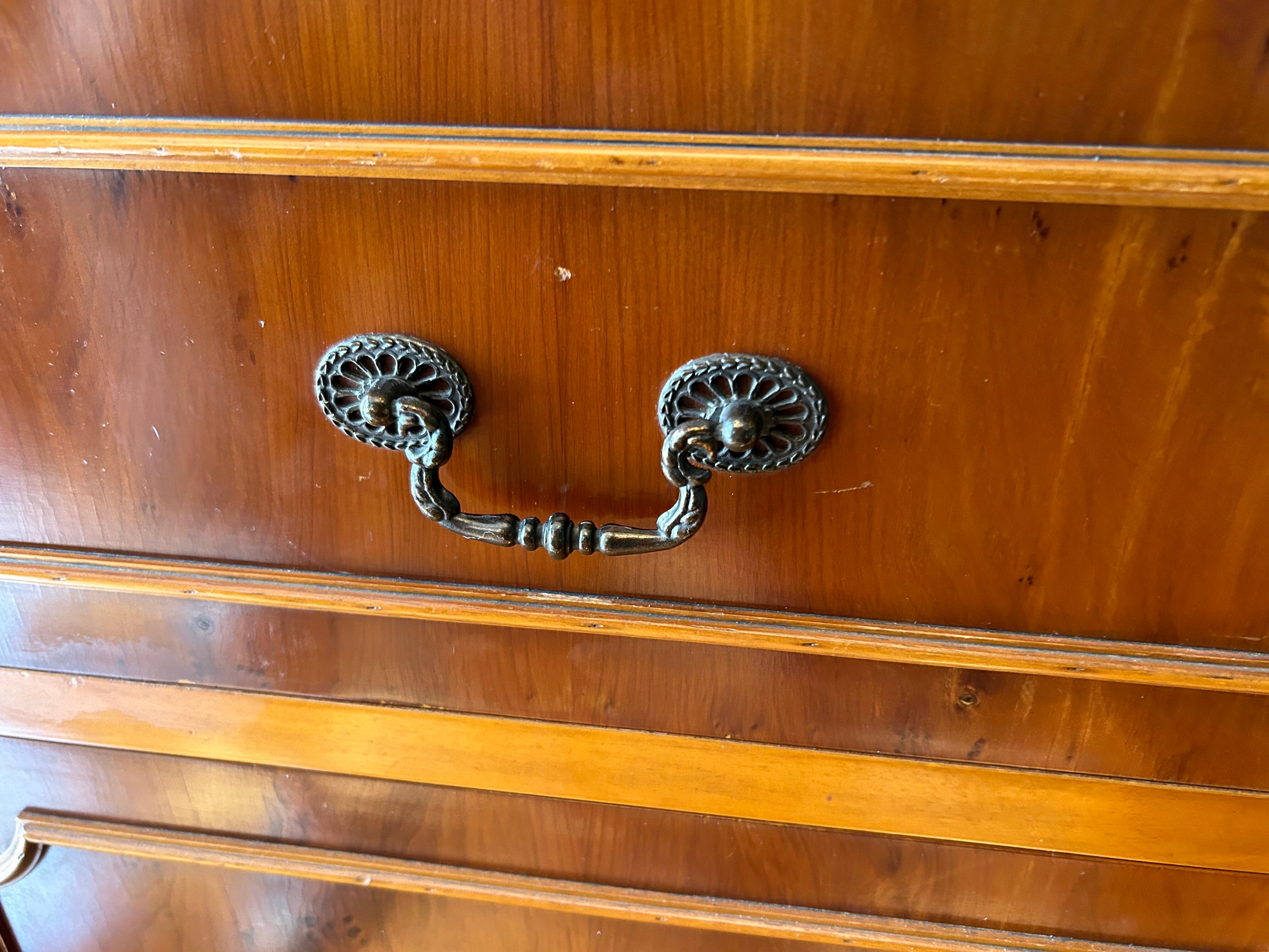 Large glazed bookcase classic English style mahogany