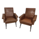 Pair of vintage leatherette armchairs