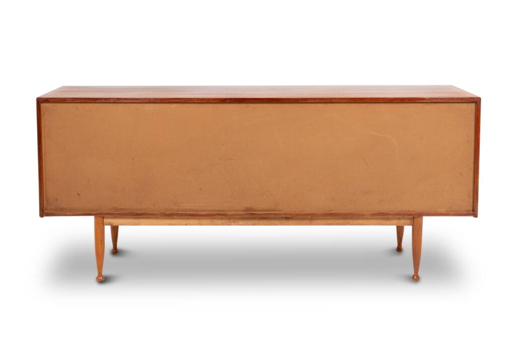 Teak sideboard, with four drawers and two doors. 20th century.