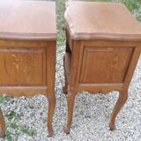 Pair of oak bedside tables