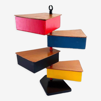 Modernist couture boxes in lacquered wood, 1950s