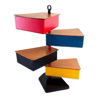 Modernist couture boxes in lacquered wood, 1950s