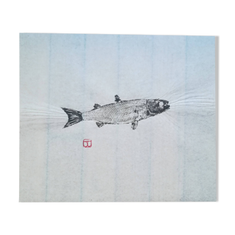 Estampe de poisson, Gyotaku de petit mulet