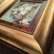 Oil on canvas signed R. Michel - Gilded frame with elm burl.