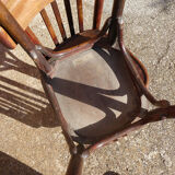 Set of 4 bistro chairs in curved wood Thonet