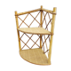 Wall corner shelf rattan bamboo vintage 50 60 modernist